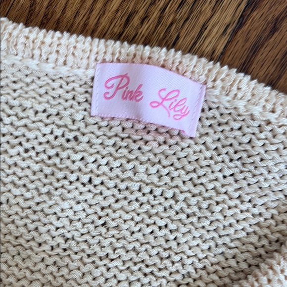 Pink Lily Cream Pajama Set Intimates Sleepwear - Picture 4 of 5